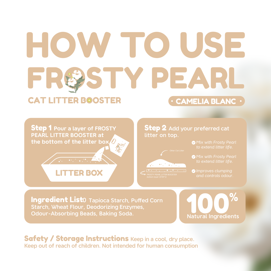 Frosty Pearl - Cat Litter Booster 4L/1000g - Camèlia Blanc Scent