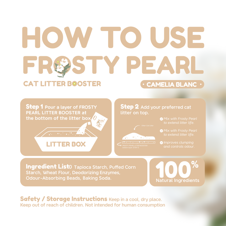 Frosty Pearl - Cat Litter Booster 4L/1000g - Camèlia Blanc Scent