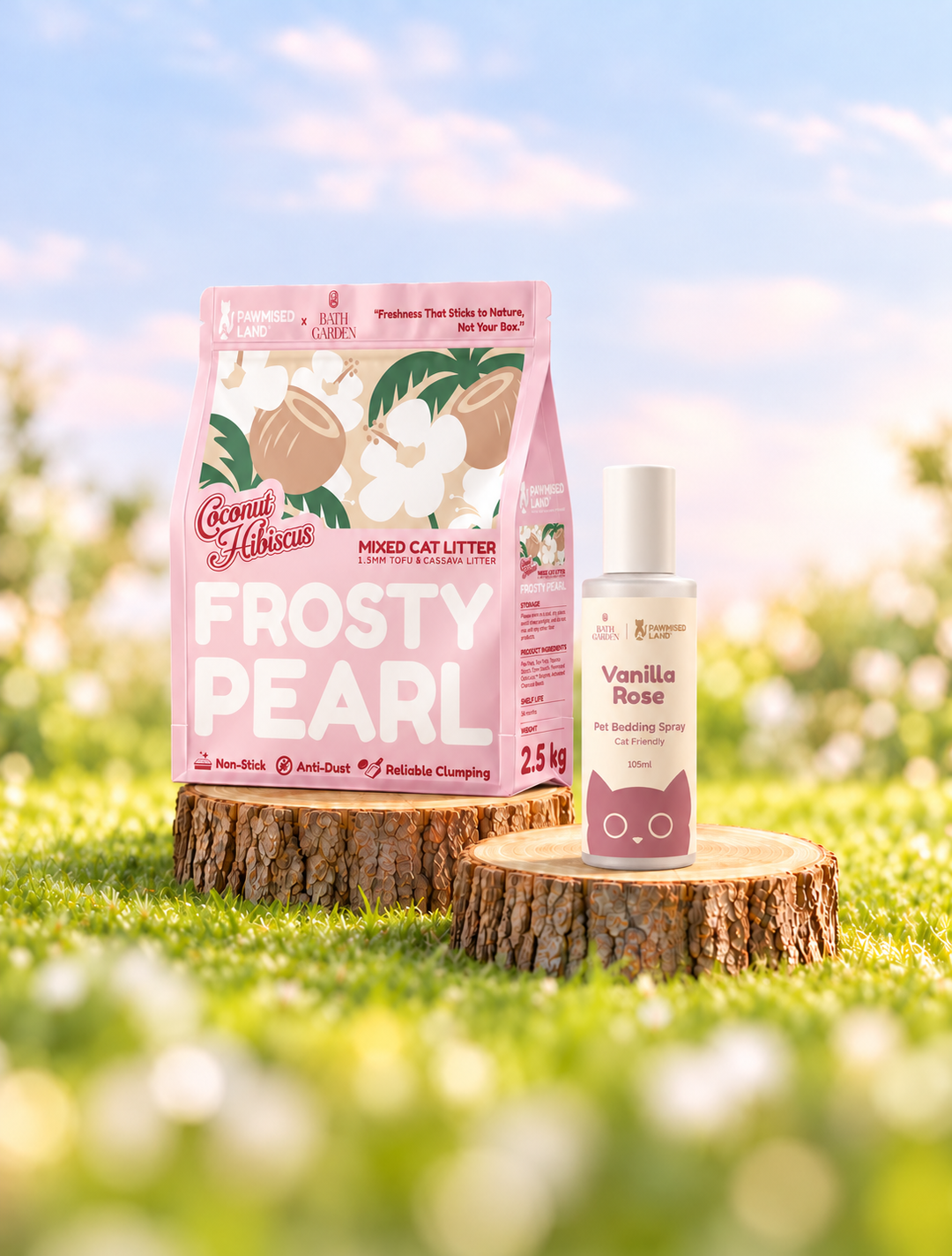 Frosty Pearl Coconut Hibiscus - Mixed Cassava Tofu Litter