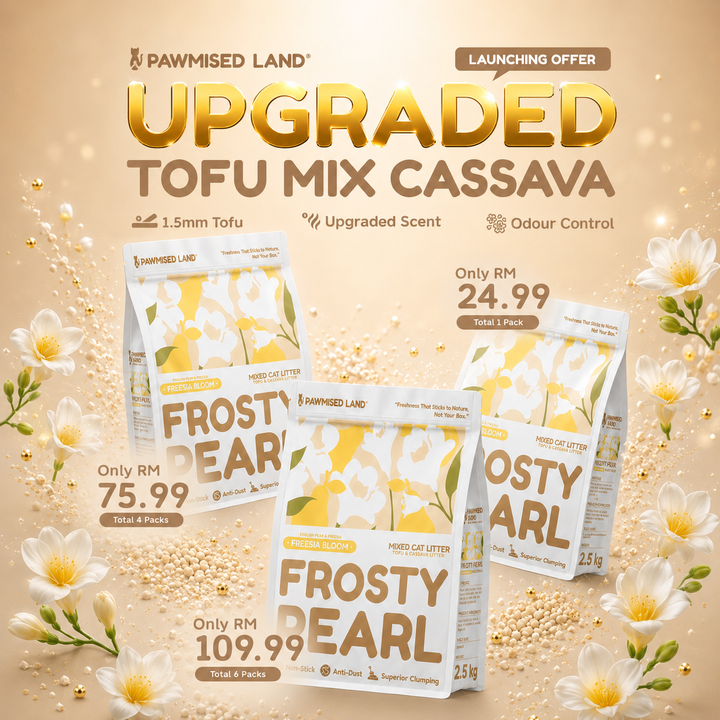 [PREORDER] Frosty Pearl - Mixed Cassava Tofu Litter - Freesia Bloom Scent