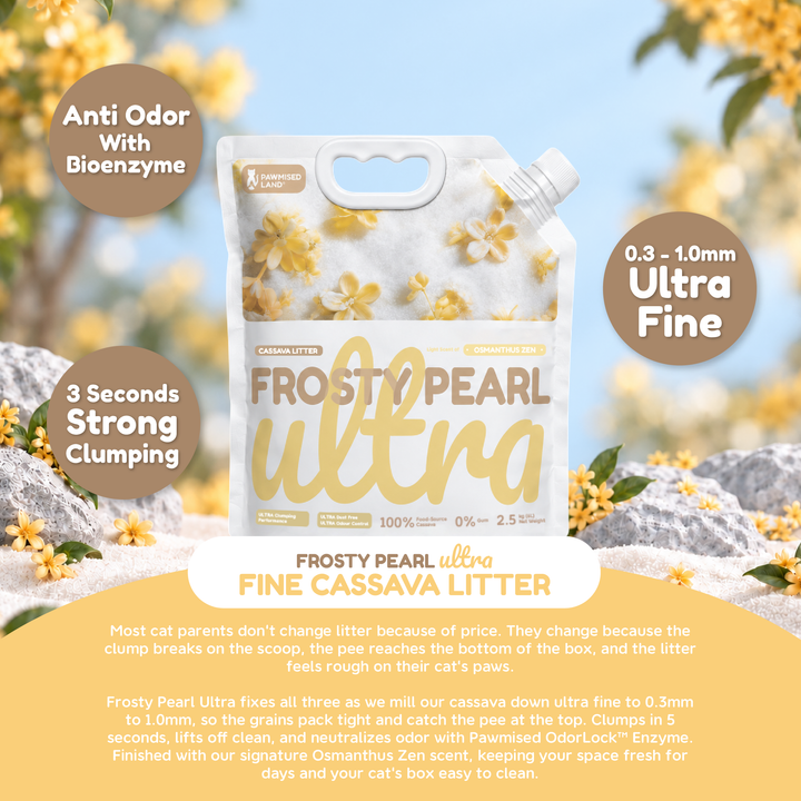 Frosty Pearl Ultra Fine Cassava Litter