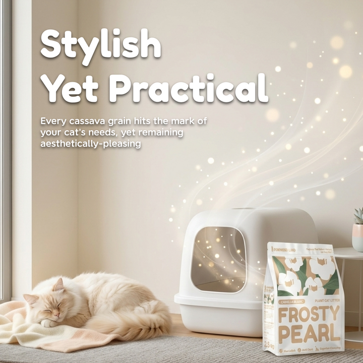 Frosty Pearl - Plant Cat Litter - Camèlia Blanc Scent