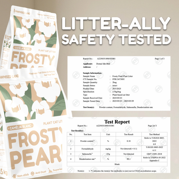 Frosty Pearl - Plant Cat Litter - Camèlia Blanc Scent