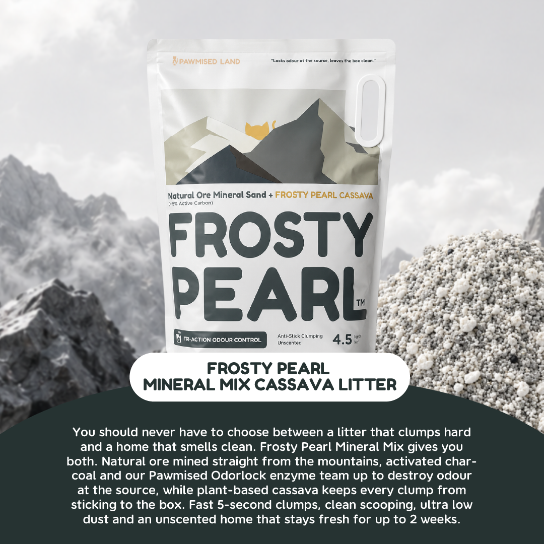 Frosty Pearl Mineral Mix Cassava Litter