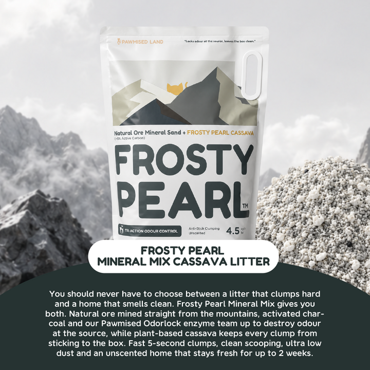 Frosty Pearl Mineral Mix Cassava Litter