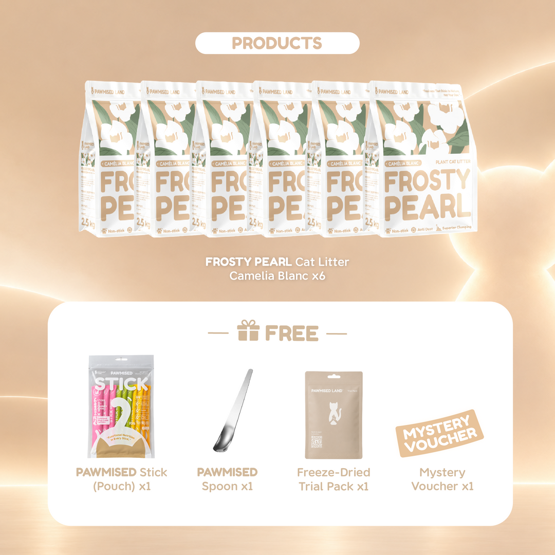 Pawmised Land x Ah Yang Exclusive 5th Anniversary Bundle - Frosty Pearl 木薯猫砂 x6