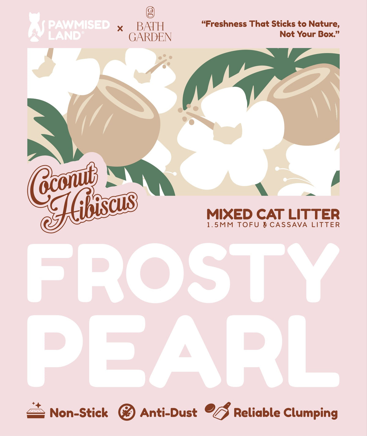 Frosty Pearl Coconut Hibiscus pack, Pawmised Land x Bath Garden