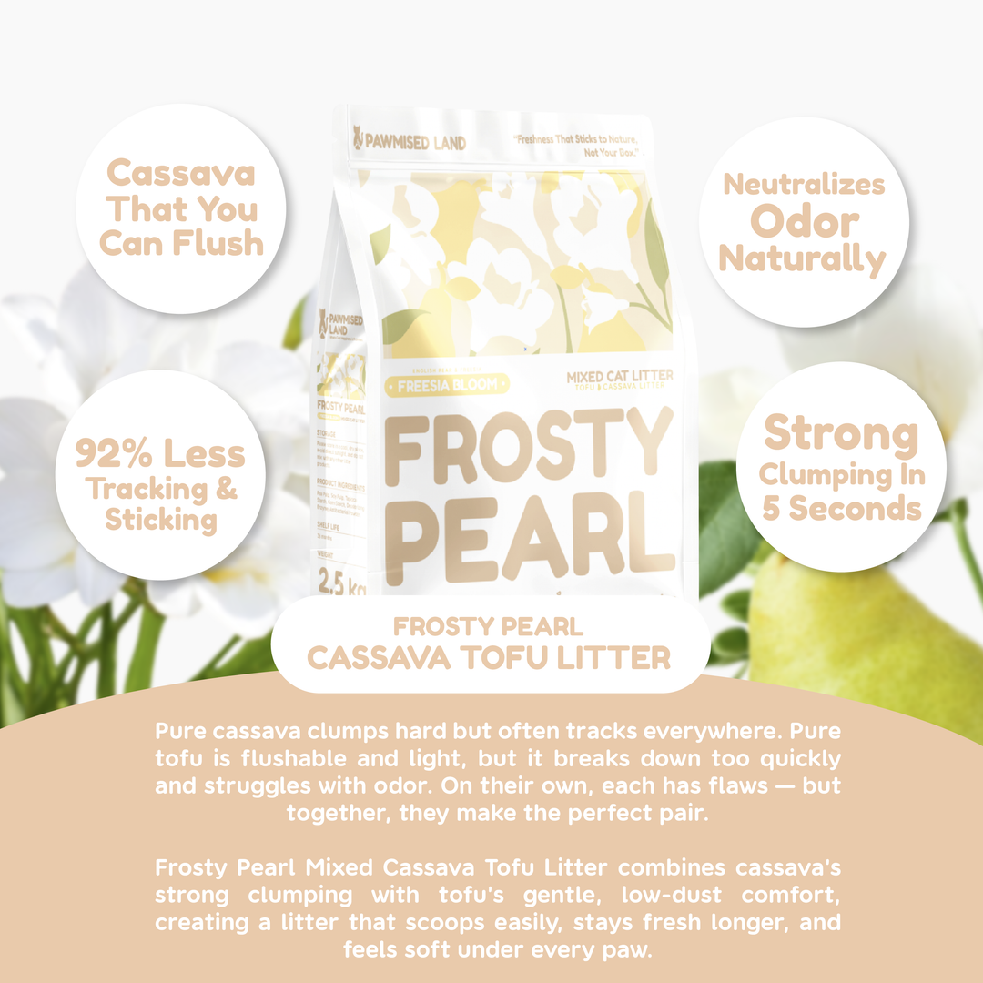 Frosty Pearl - Mixed Cassava Tofu Litter - Freesia Bloom Scent